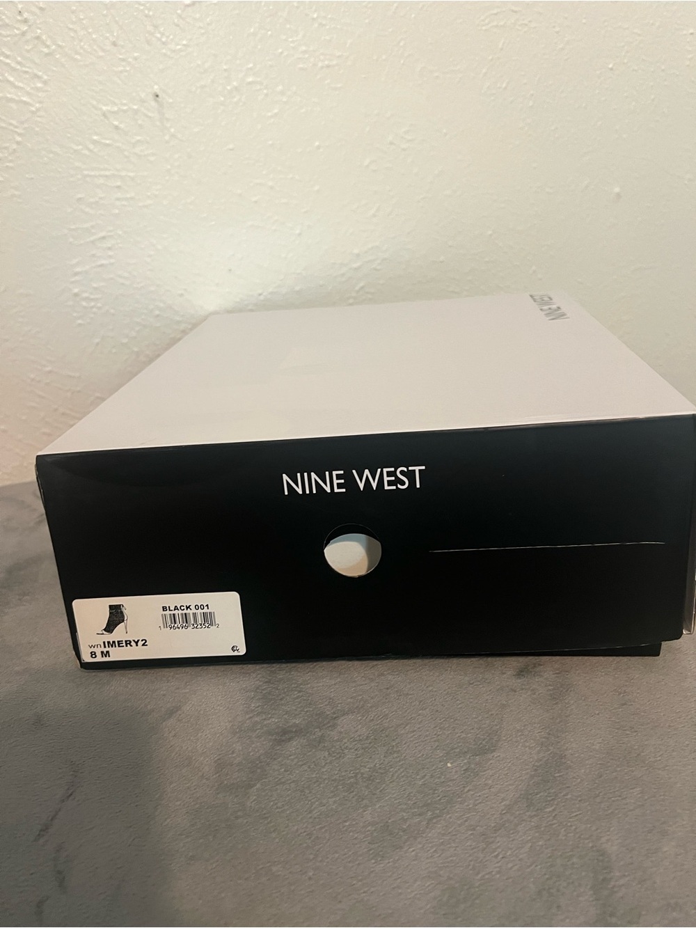 Nine West Black Mesh Peep-Toe Ankle Booties - Picture 14 of 15